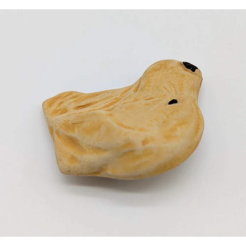 Yellow Lab Labrador Retriever Ceramic Brooch Pin